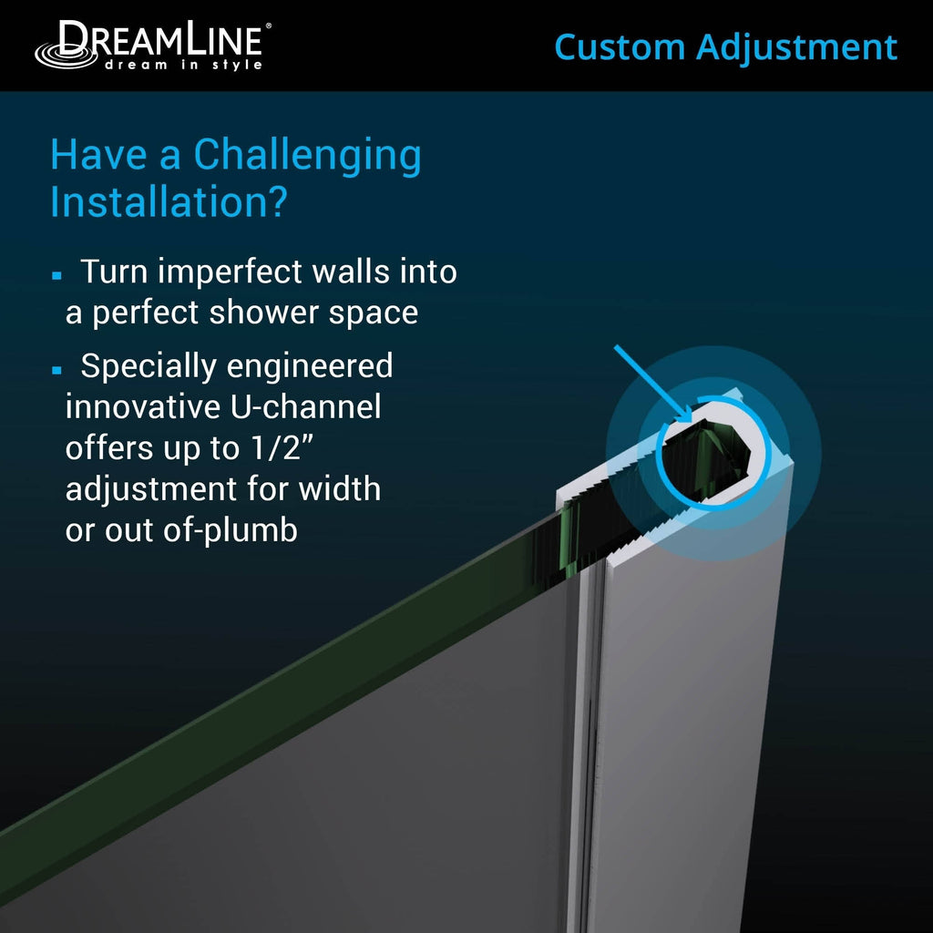 Oil Rubbed Bronze Hinged Shower Door P52320