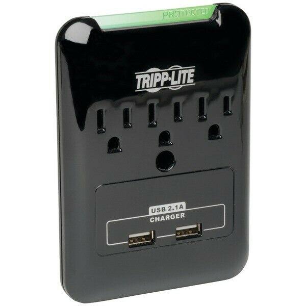 3-Outlet Surge Protector with 2 USB Ports V650181