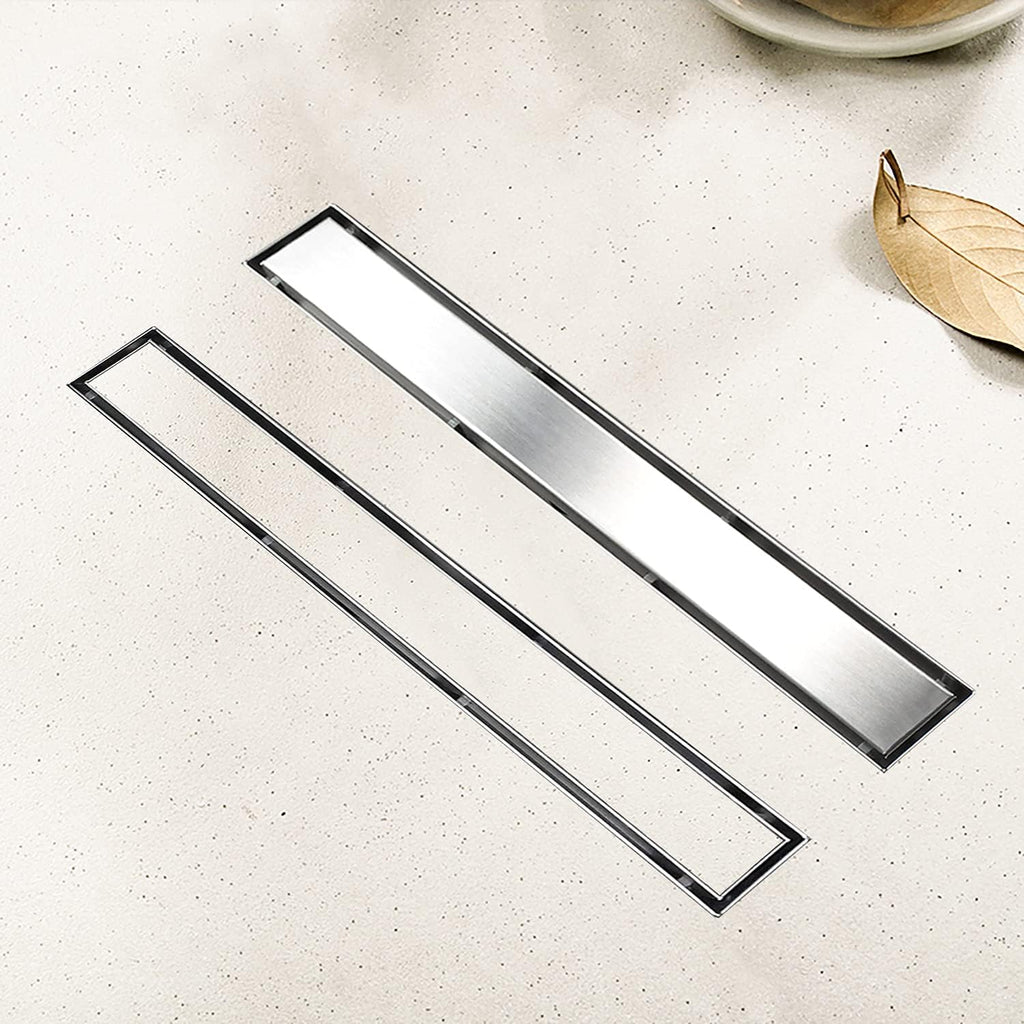 Brushed 304 Stainless Steel Linear Shower Drain 32 inch E586763