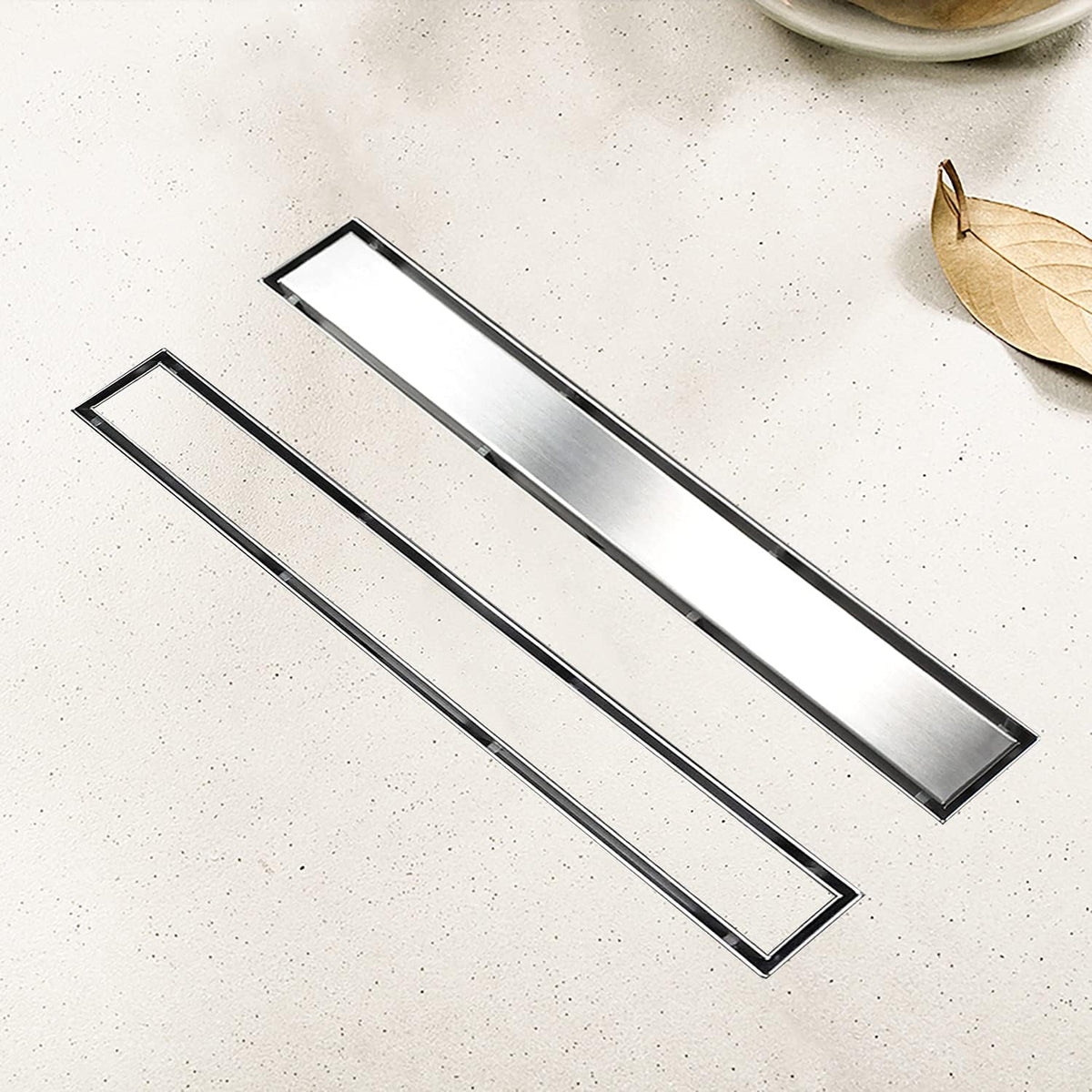 Brushed 304 Stainless Steel Linear Shower Drain 32 inch E586763