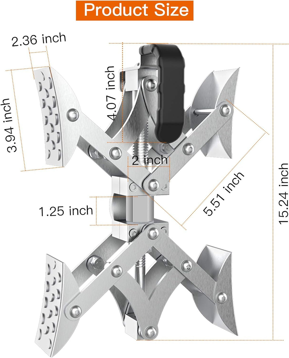 RV Wheel Chocks Stabilizer for Travel Trailers Tire Camper Accessories - Pack of 2 S844044