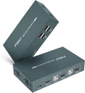 KVM Switch HDMI 2 Port, 4K@30Hz, USB2.0 Hub, with 2 HDMI and 2 USB Cables L6341