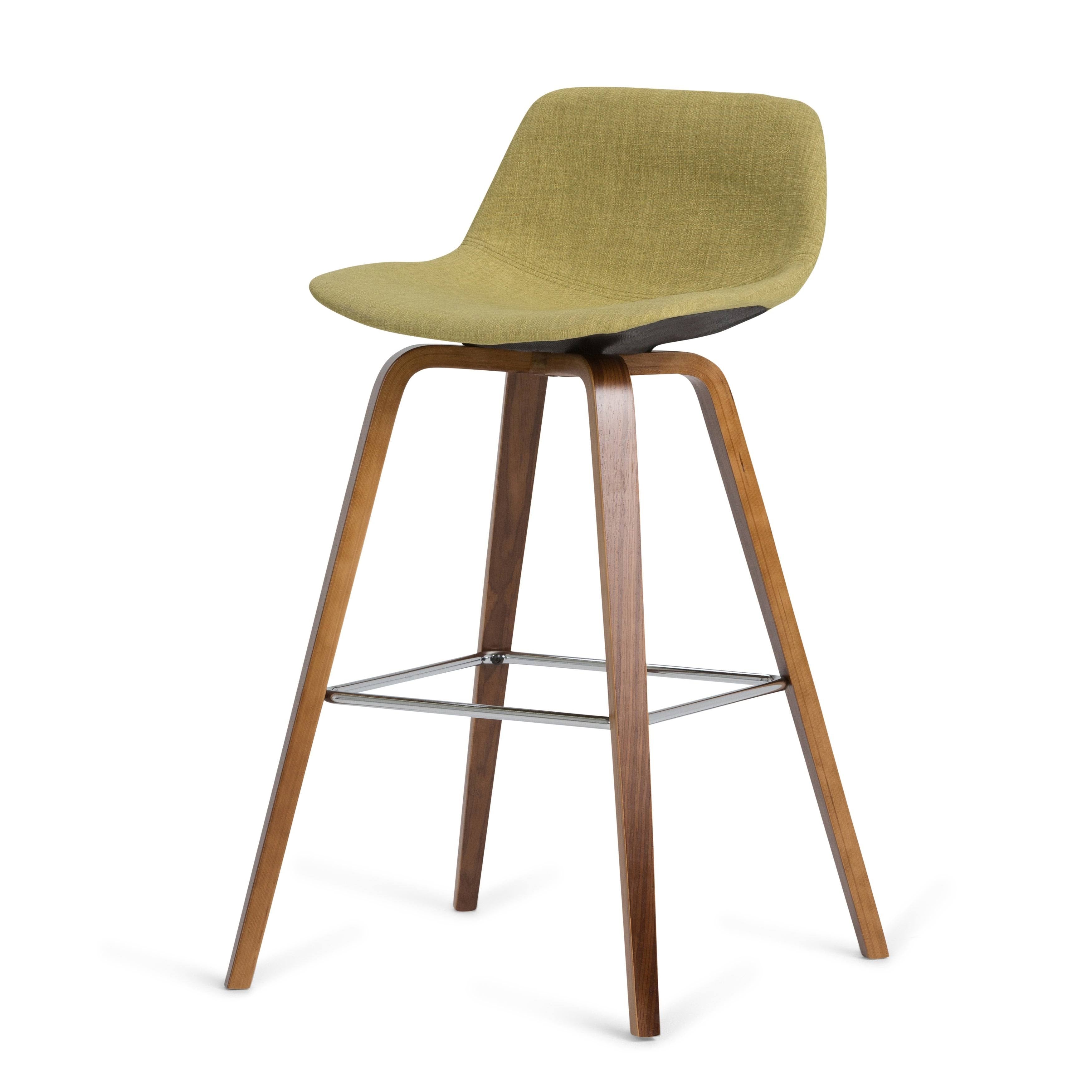Set of 2 Dark Brown Bentwood Counter Height Barstools E7857