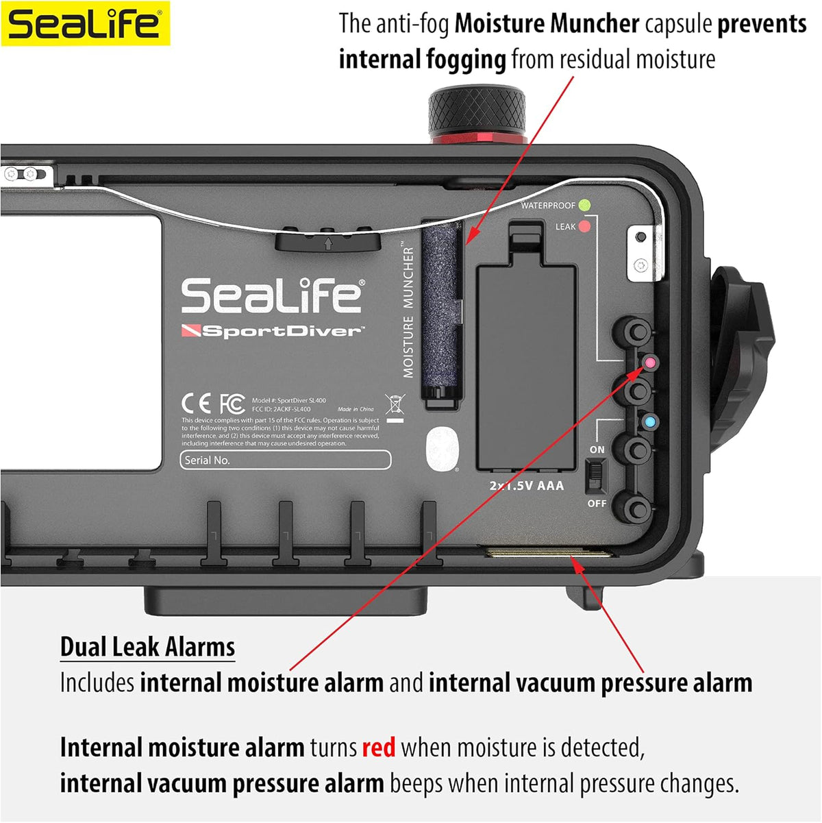 Waterproof Underwater Smartphone Scuba Case, Black, Without Light K937386