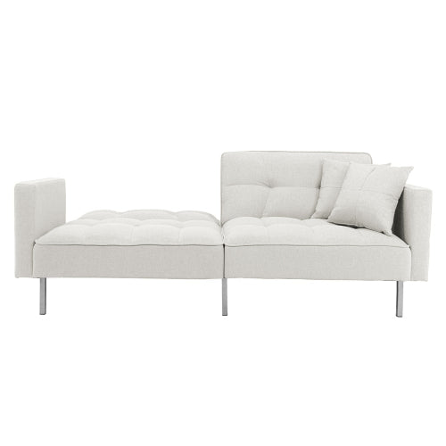 Linen Upholstered Convertible Futon Sofa Bed V267093