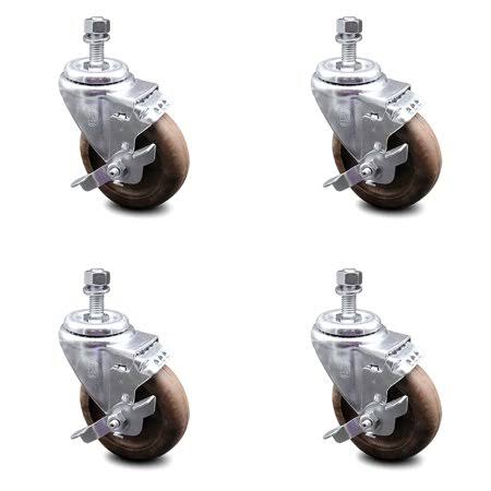 4x22 Wheel Swivel Caster with Top Lock Brake O203
