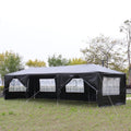 Black 10'x30' Outdoor Party Tent with 8 Removable Sidewalls Y1924