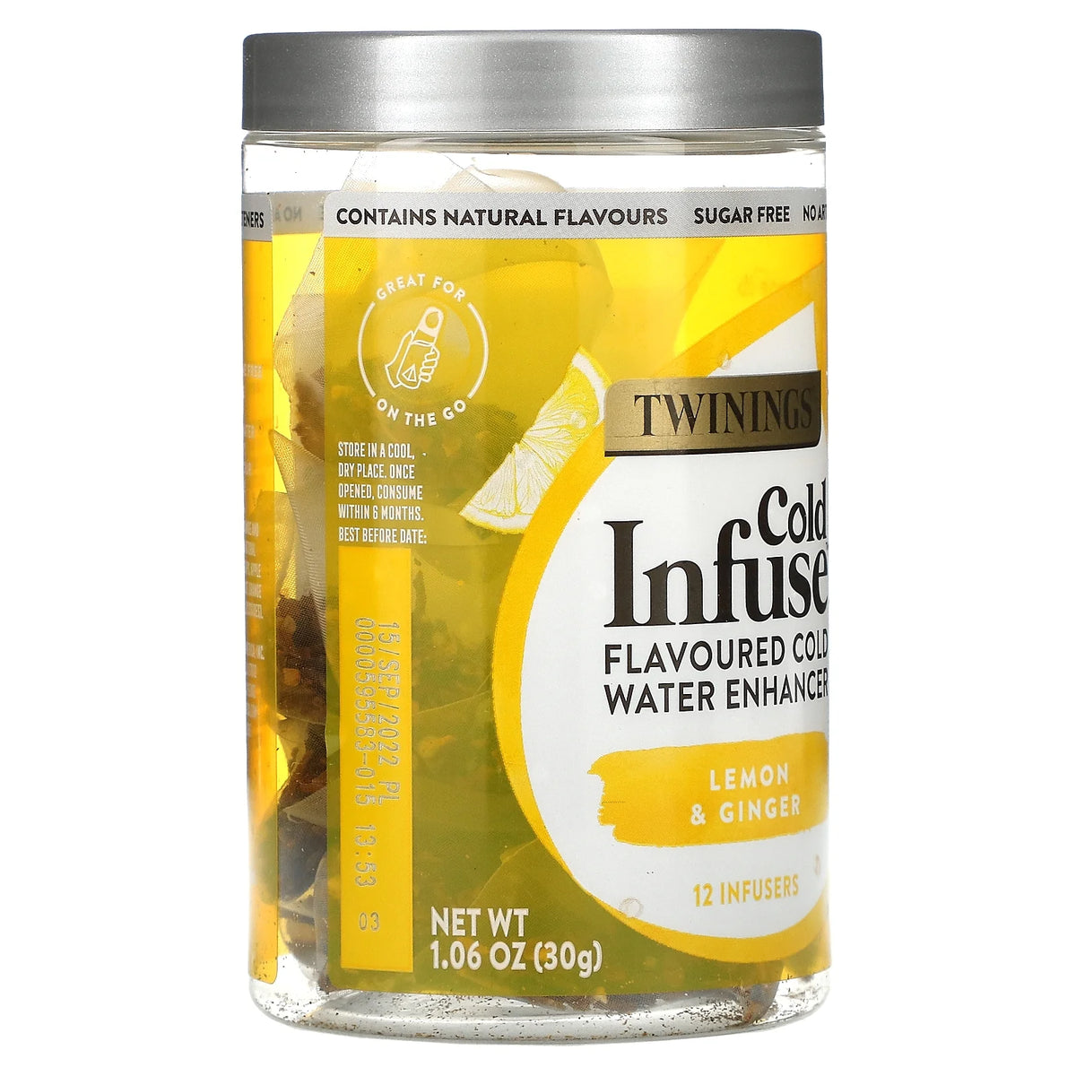 Lemon & Ginger Cold Water Enhancer, 12 Infusers, Pack of 3 A81599