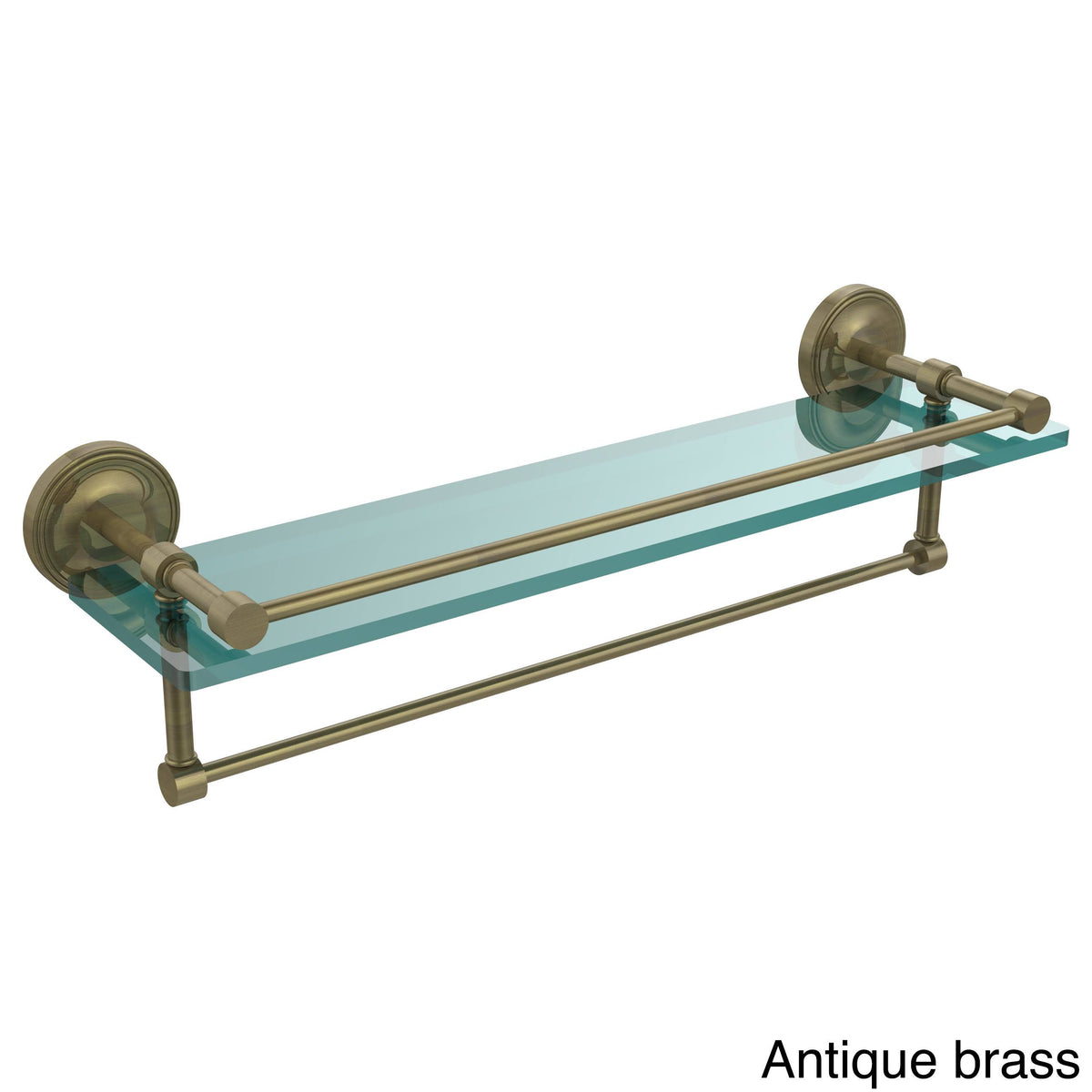 22 in. Gallery Glass Shelf with Towel Bar Oil Rubbed Bronze V766027