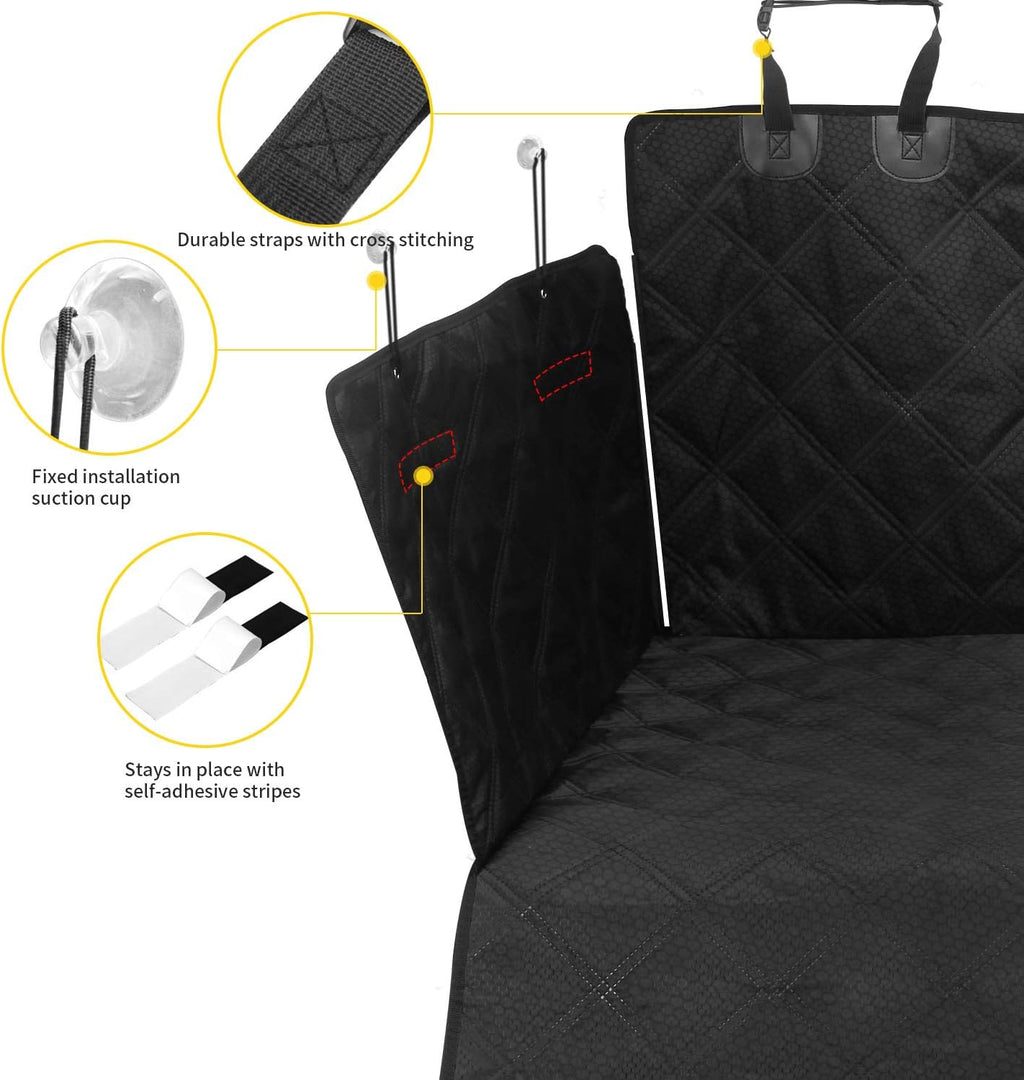 Black Waterproof SUV Cargo Liner with Side Walls Protector and Bumper Flap T472748