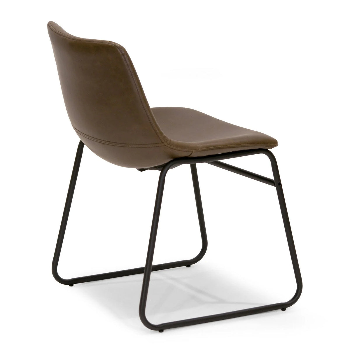 Gray Faux Leather Dining Chairs Set of 2 F532