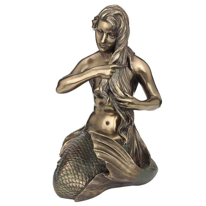 Mermaid Sitting and Combing Hair Home Accent I980892