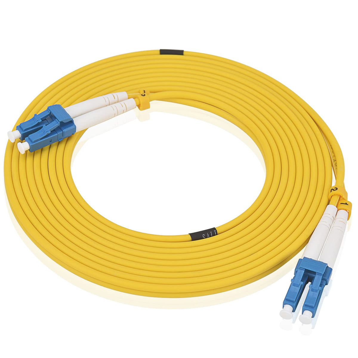 Fiber Optic Patch Cable SC to SC, Single Mode OS1 9/125um, 5M, White U154920