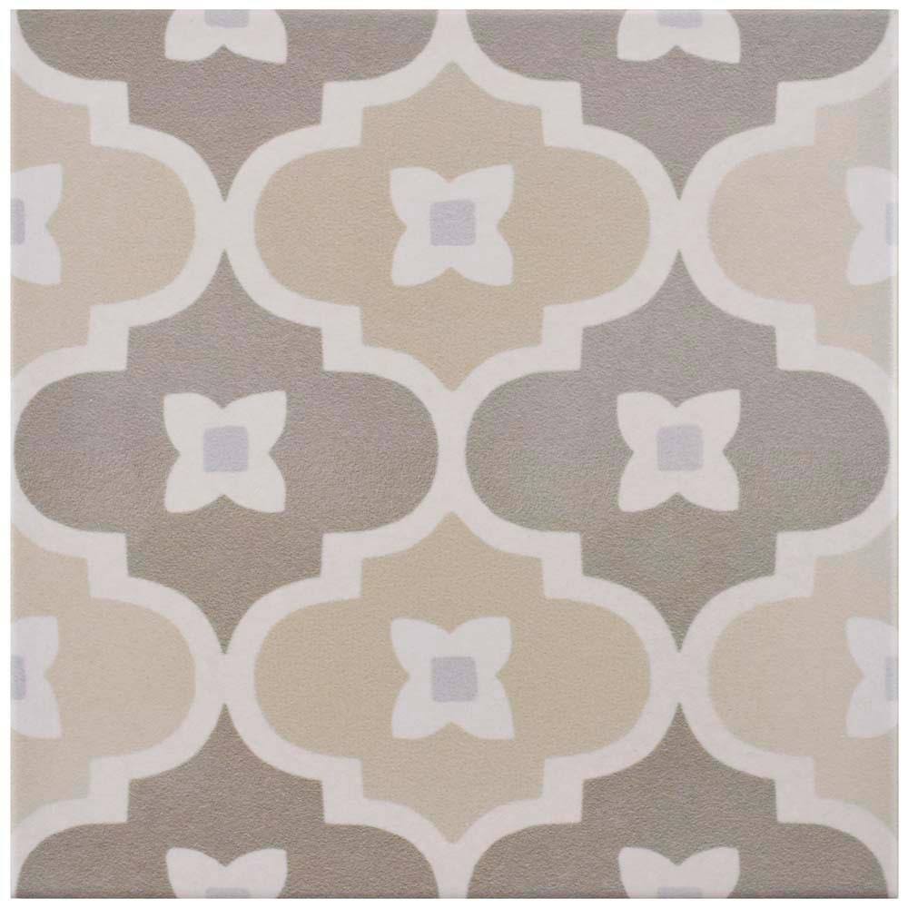 Taupe 7-7/8 in. x 7-7/8 in. Porcelain Floor and Wall Tile I289