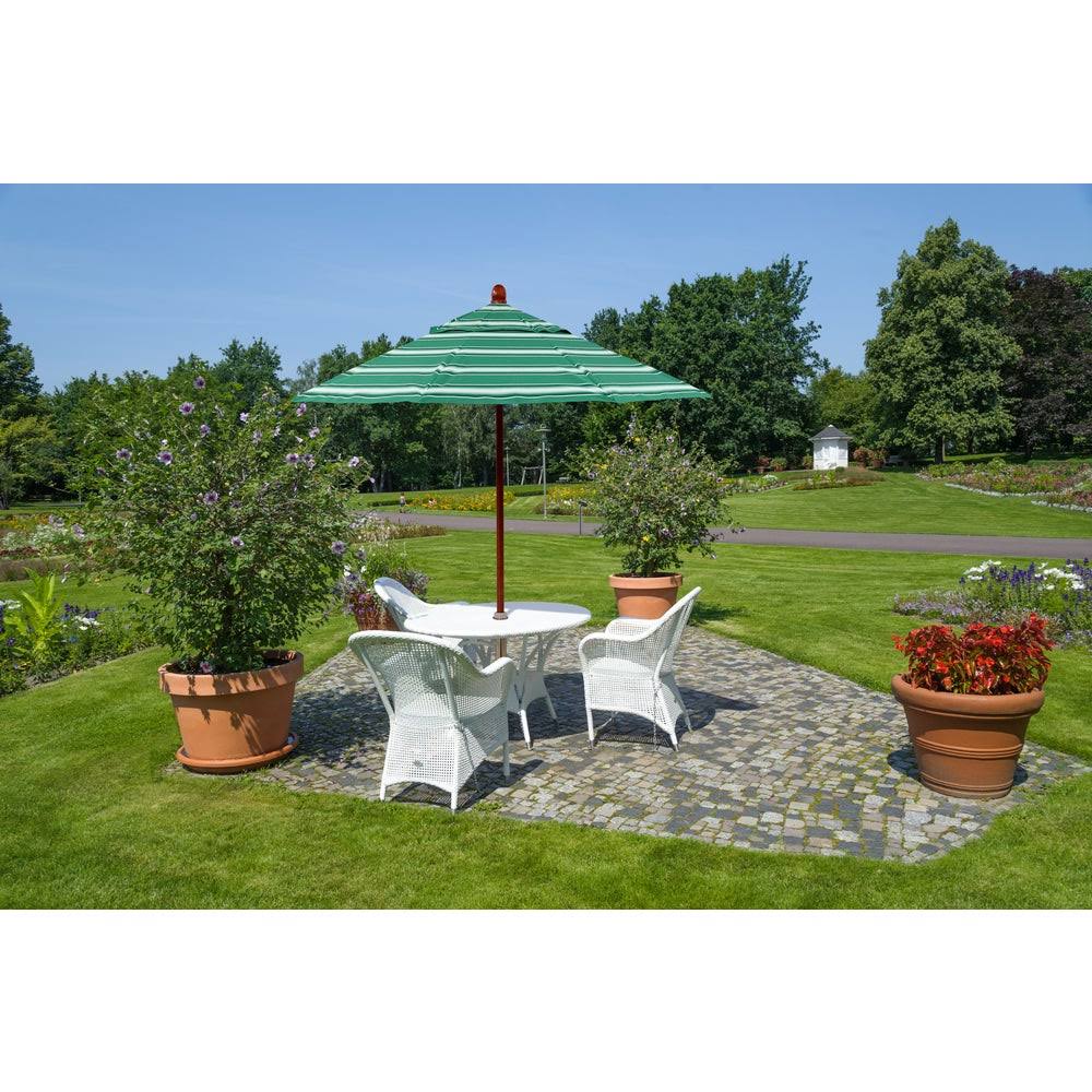 Pacifica Beige Wood Market Umbrella B8012