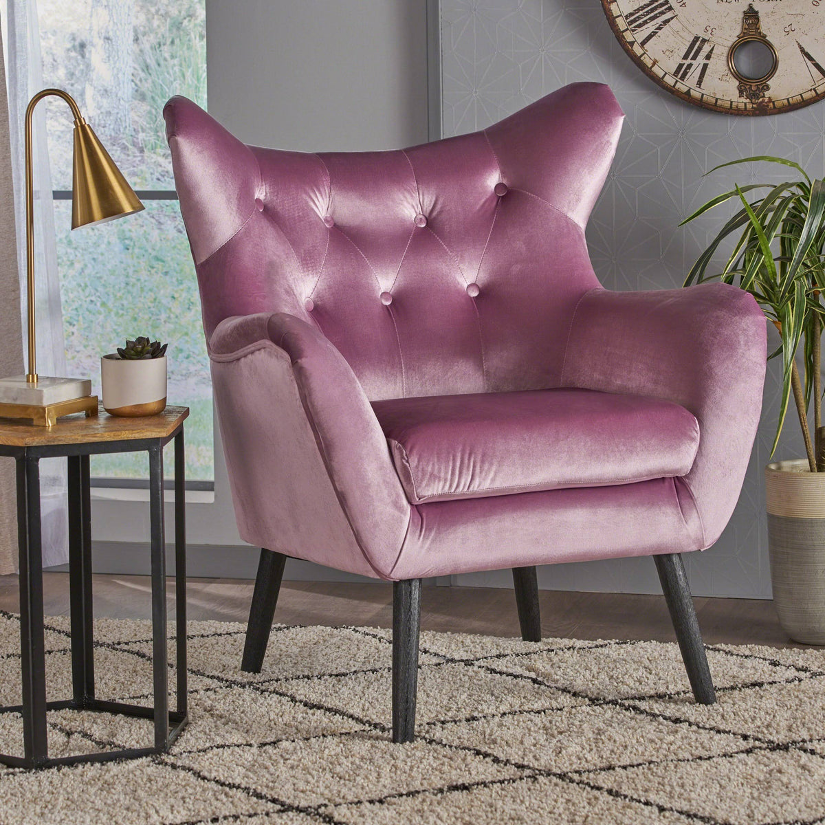Light Lavender Velvet Arm Chair B272
