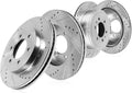 FRONT 350mm + REAR 348mm D/S 6 Lug Rotors Z65490