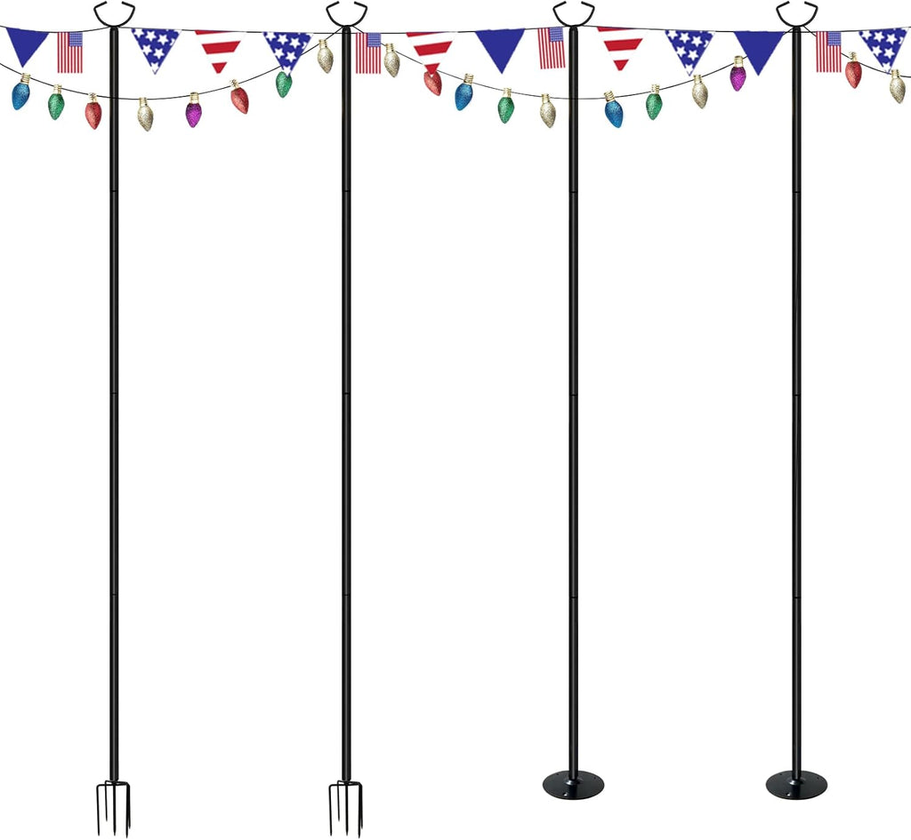 4Pcs Stainless Steel String Light Poles K5101