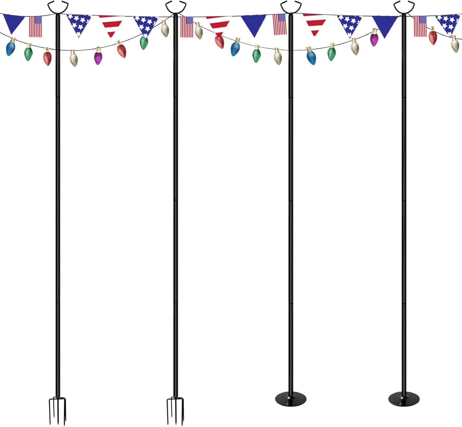 4Pcs Stainless Steel String Light Poles K5101