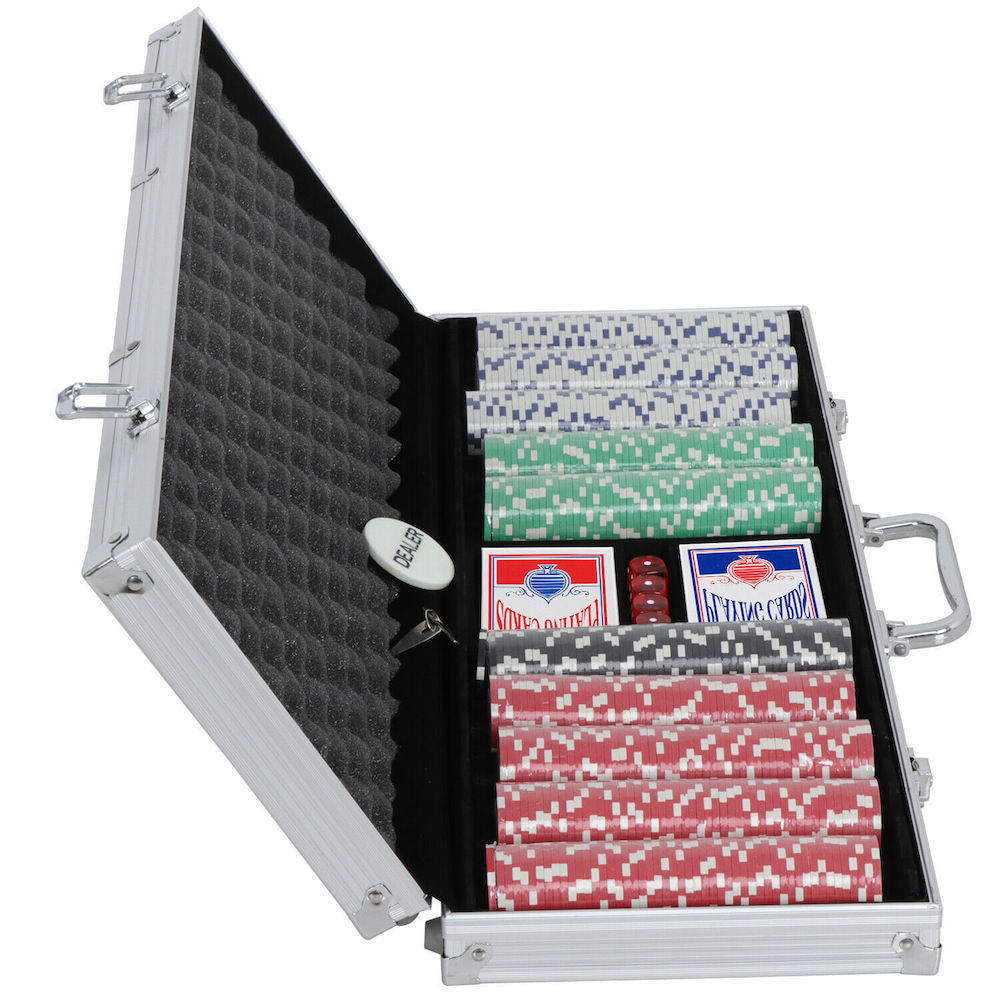 500 Piece Poker Chip Set with Aluminum Carry Case R30536