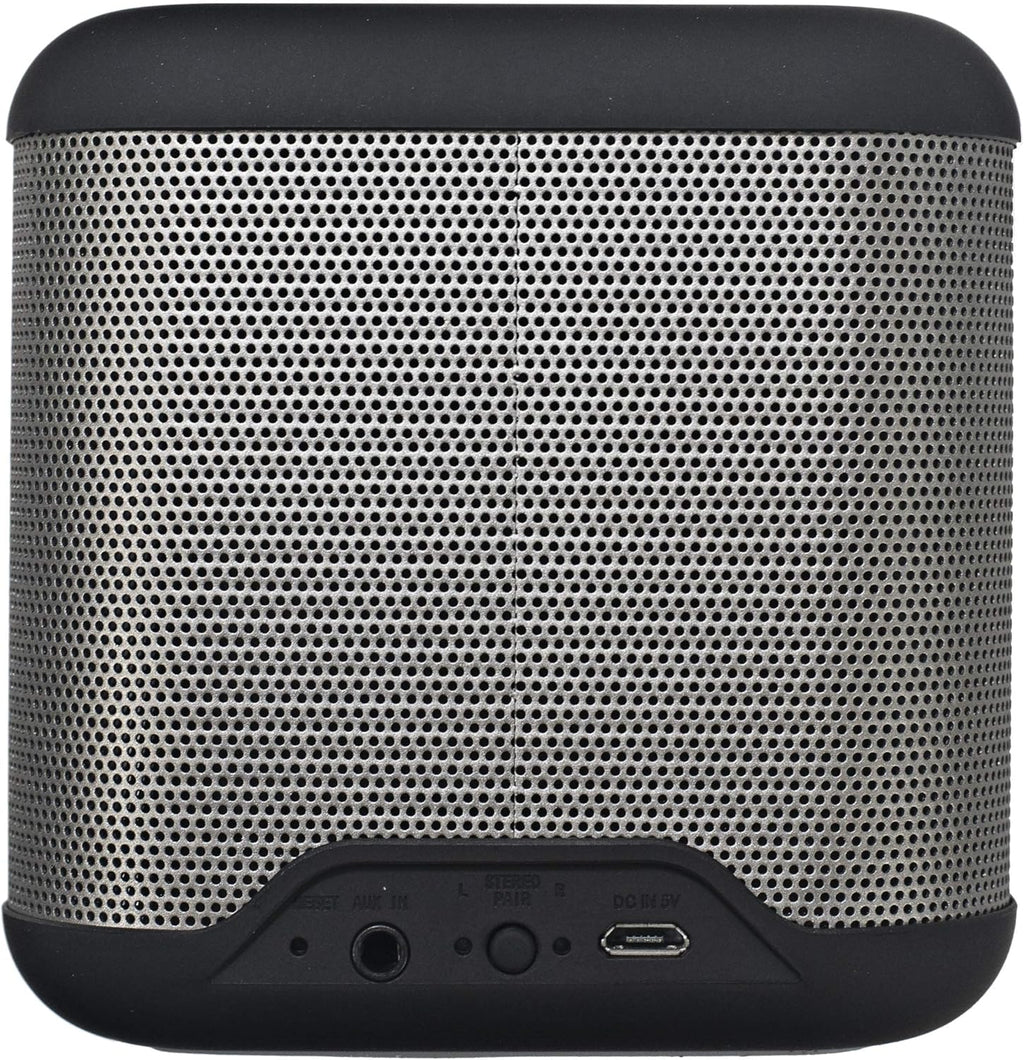 Silver and Black Stereo Speakers, Bluetooth, Pack of 2 C6477
