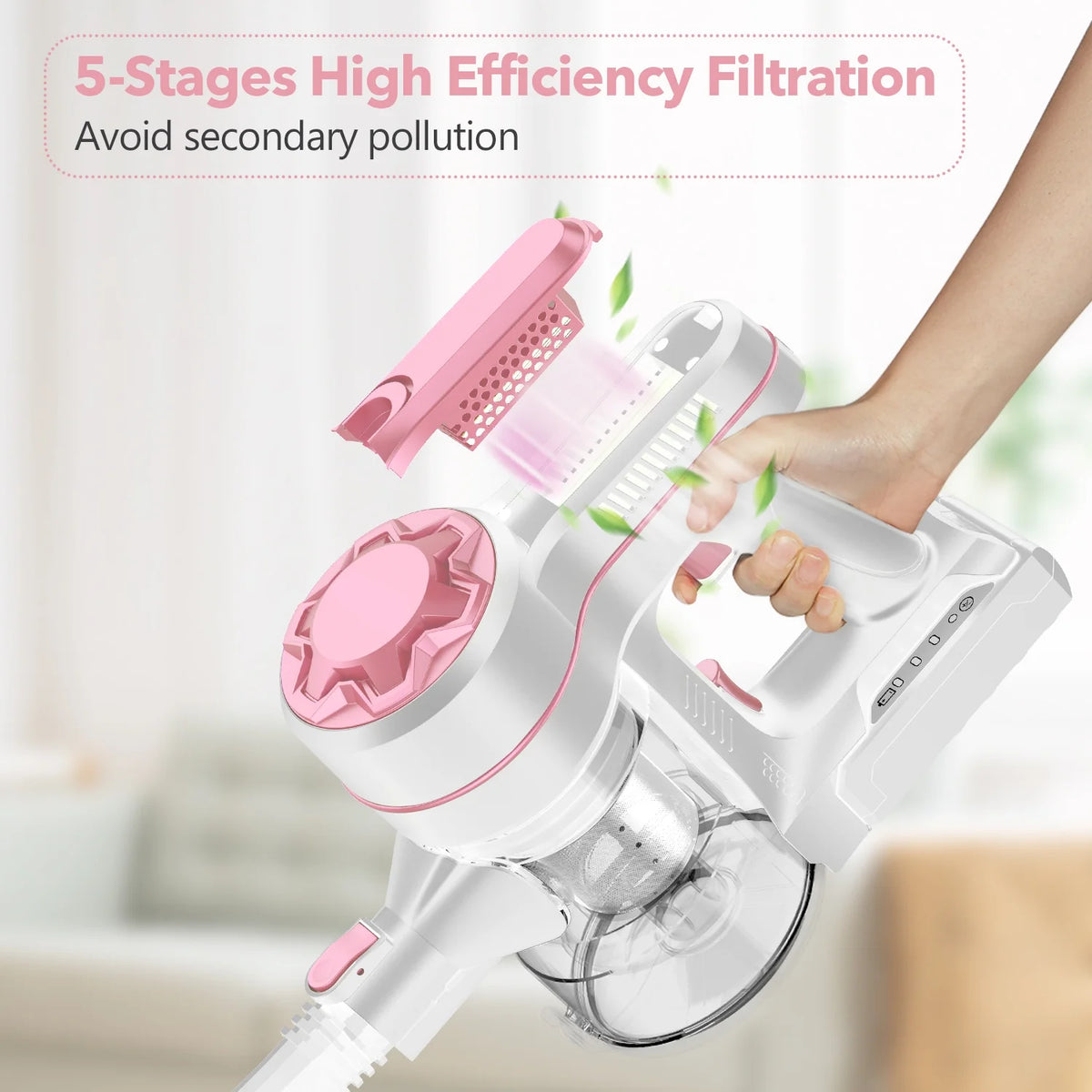 Cordless Stick Vacuum Cleaner with 2200mAh Lithium Batteries E788