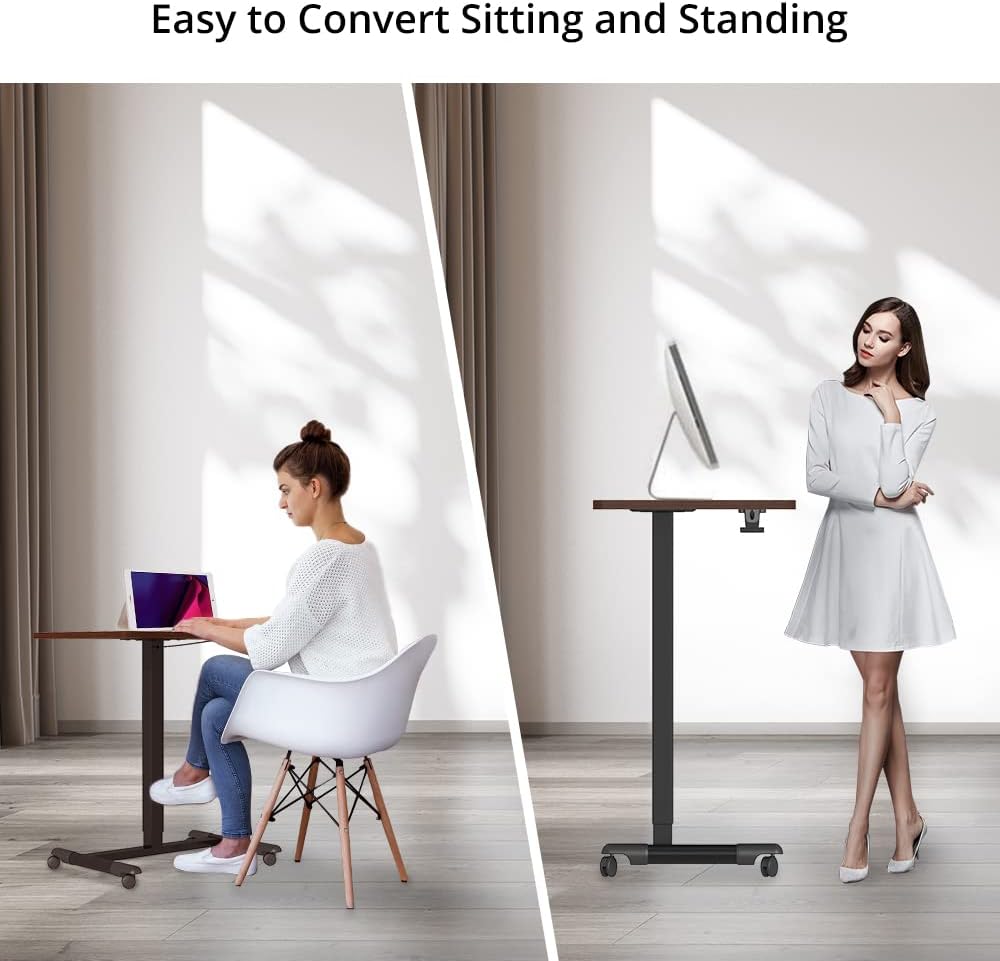 Height Adjustable Standing Desk with Locking Wheels Z18285