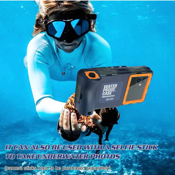 Waterproof Protective Case for Phones Up to 6.9 Inch with Lanyard K946
