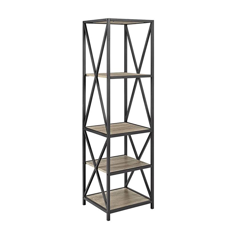 Rustic Industrial 3-Piece Bookcase Set C57730