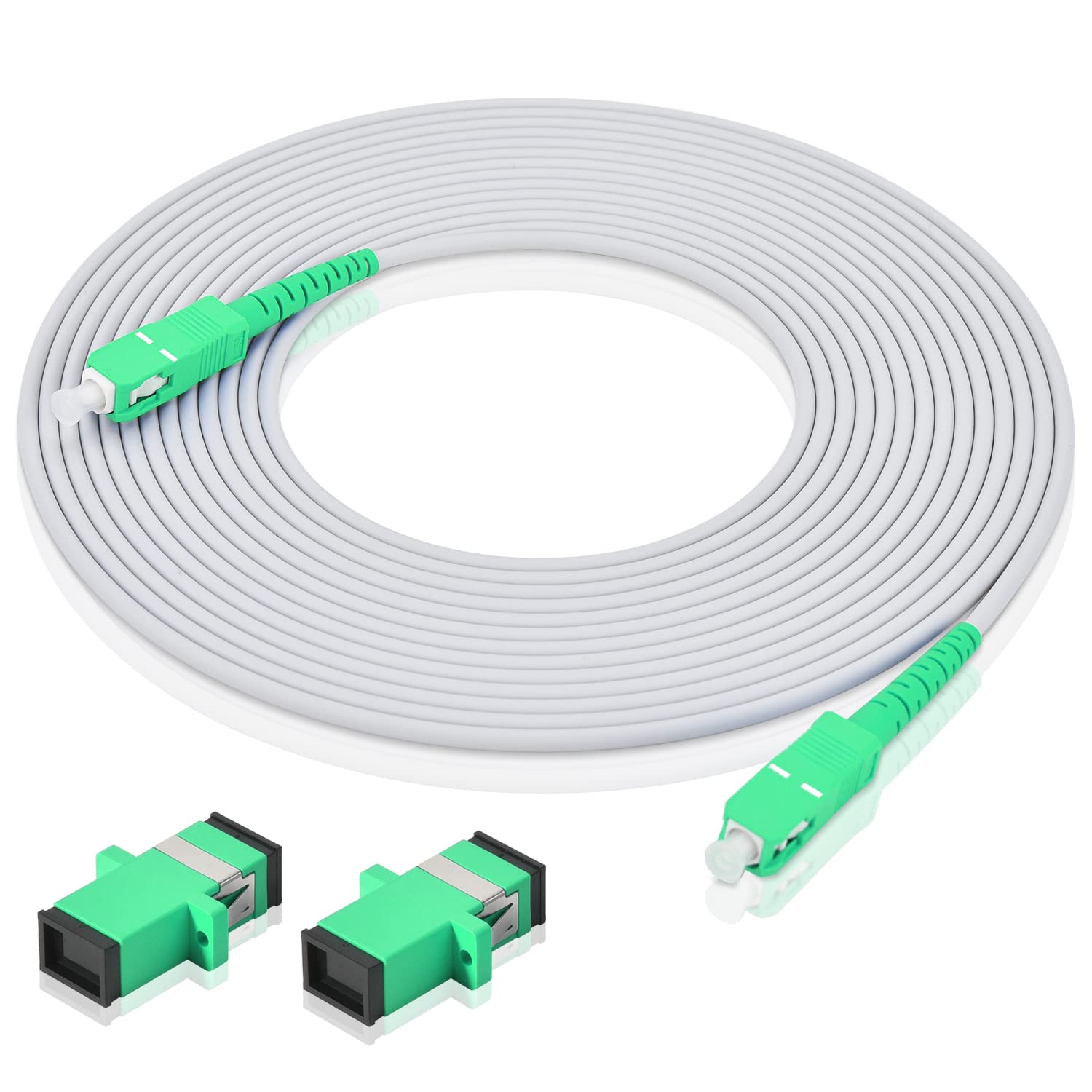 Fiber Optic Patch Cable SC to SC, Single Mode OS1 9/125um, 5M, White U154920
