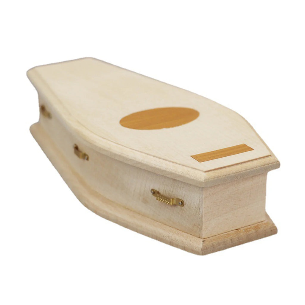 1/12 Scale Miniature Wooden Coffin DIY Decoration O466729
