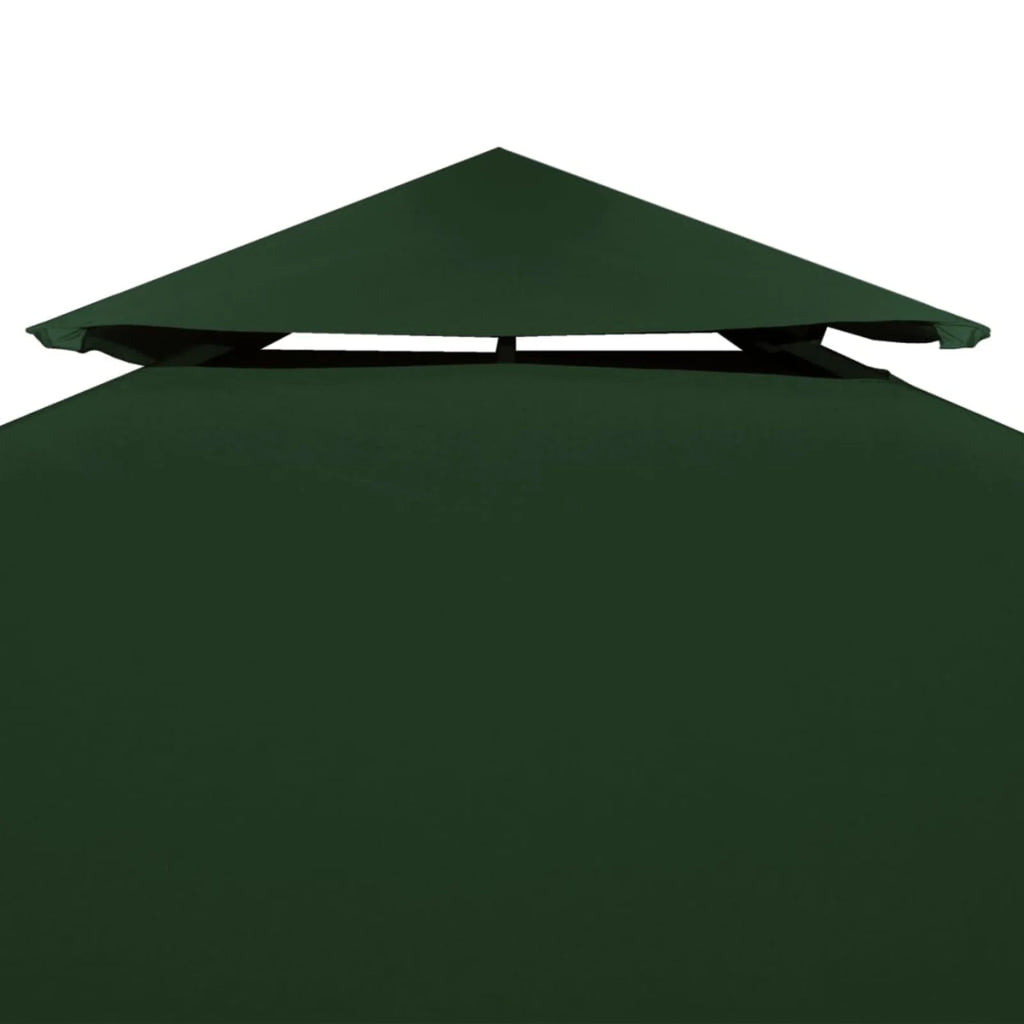 10'x10' Gazebo Replacement Canopy Top Cover with 2-Tier & 8 Grommet Green M981