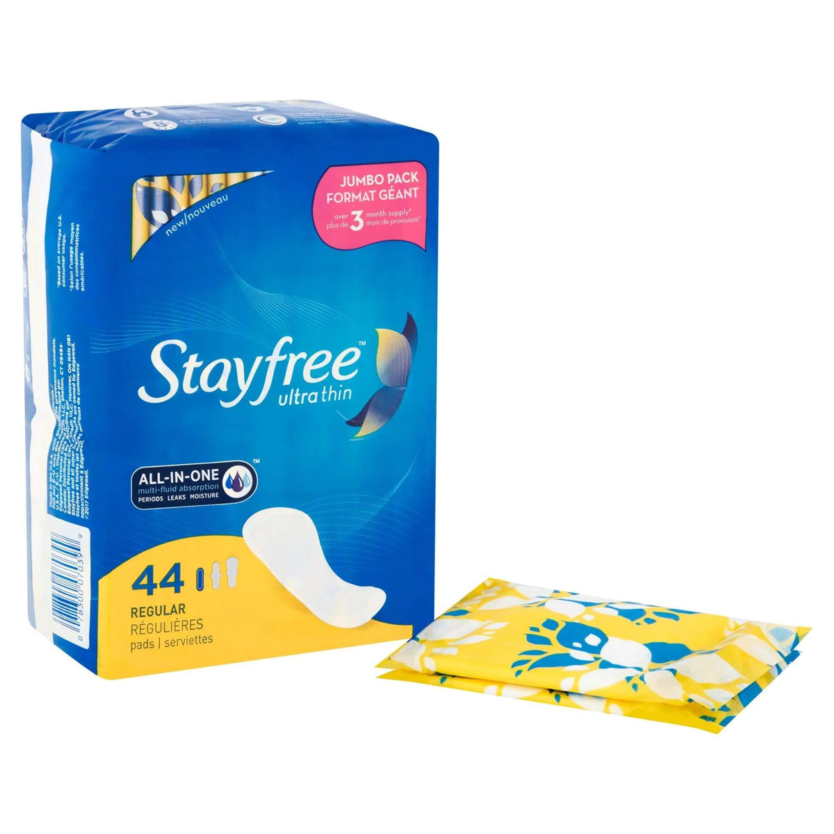 Ultra Thin Regular Wingless Pads, 44 Count (Pack of 4) Z72757