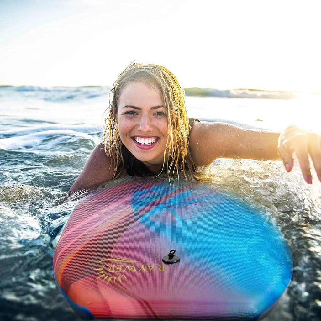 Lightweight Body Board with EPS Core, HDPE Slick Bottom, Leash and Adjustable Wrist Rope J676826