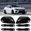 Black Side Door Mirror Caps and Door Handle Covers for Toyota Camry F68684