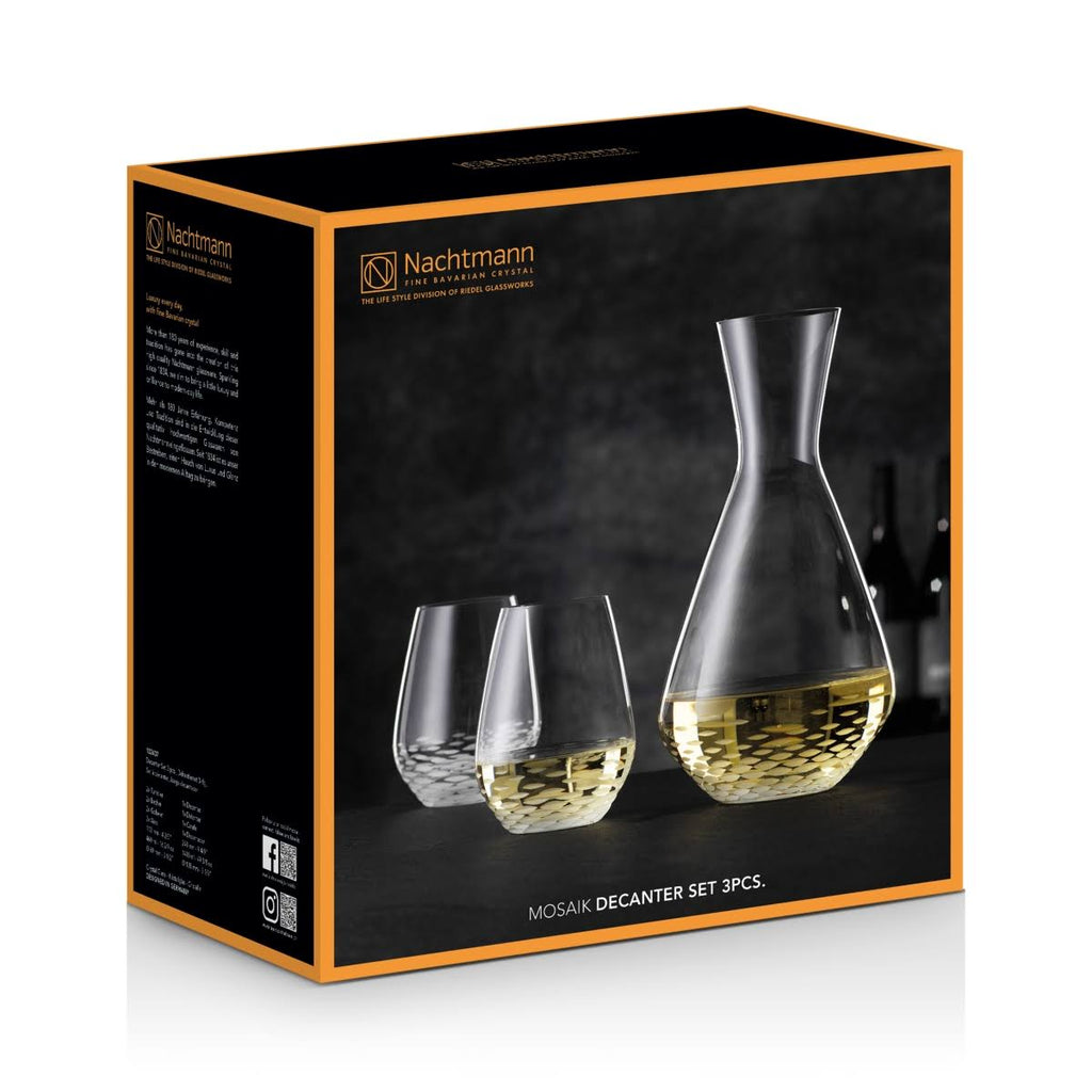Carafe Set 3 Pcs Crystal Glass Clear K318330