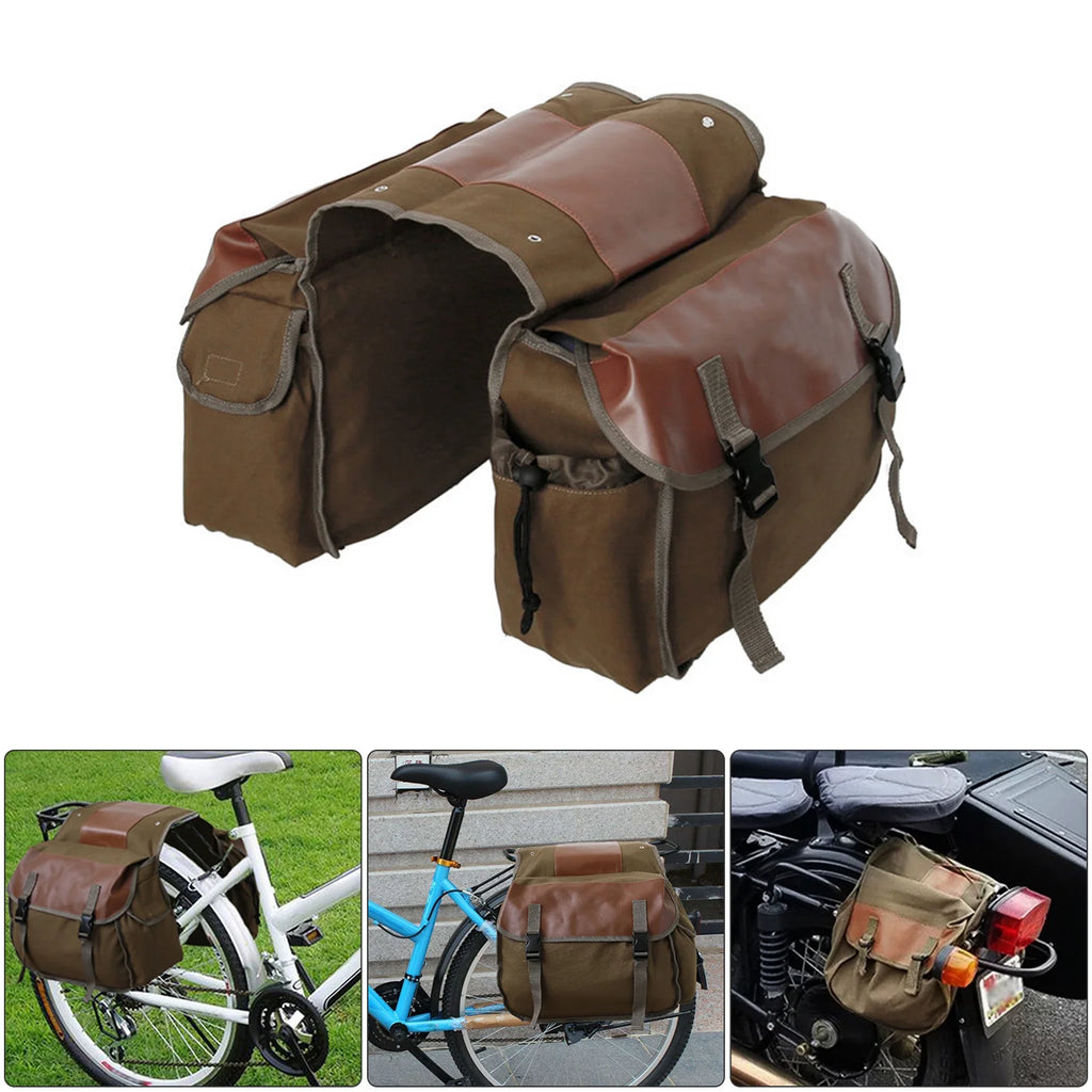 Canvas Waterproof Motorbike Saddle Bag A967859